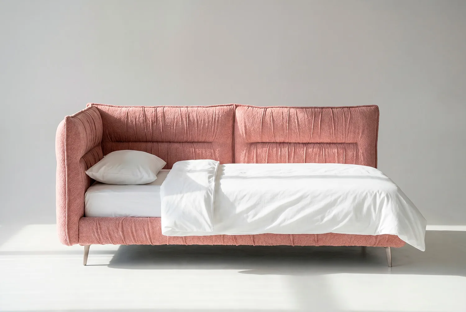 Детская кровать ЭЛЛА розовое букле — вид спереди